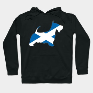 Saltire Flag Scottish Terrier Dog Silhouette Hoodie